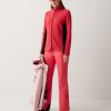 Padded ski pants with adjustable waist
