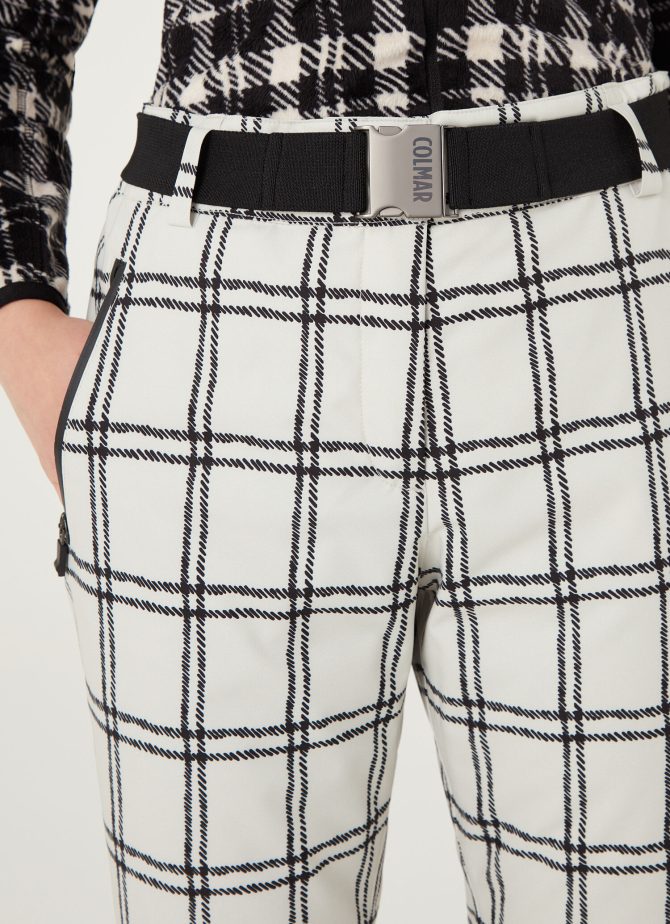 Padded ski pants with check print - Image 2