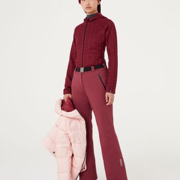 Plain-coloured padded ski trousers