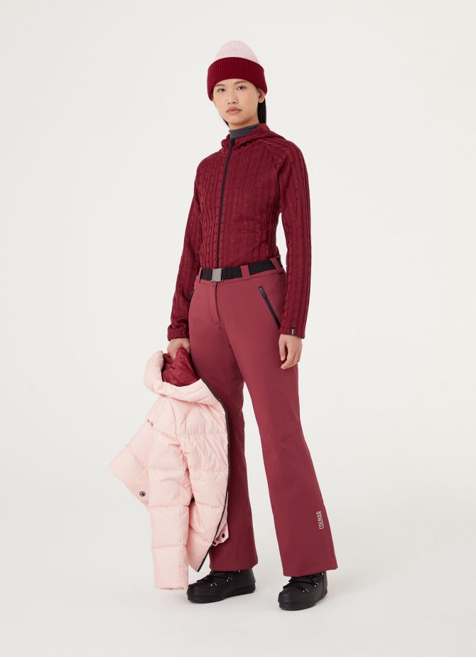 Plain-coloured padded ski trousers