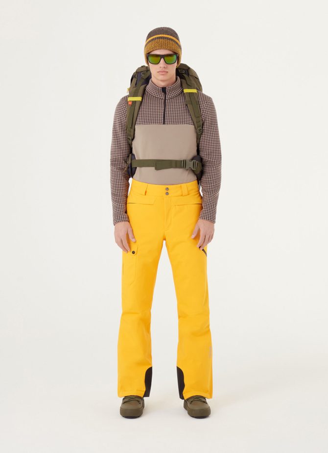 Padded ski pants with side pocket