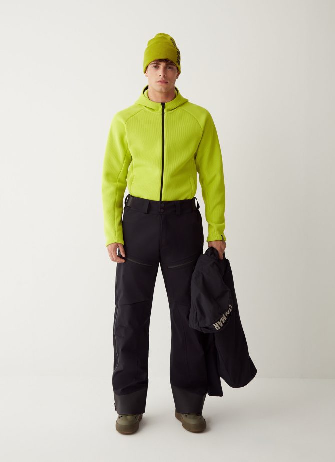 Unlined ski pants with side zips