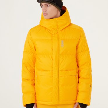 Puffy ski jacket in ripstop fabric