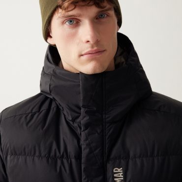 Puffy ski jacket in ripstop fabric