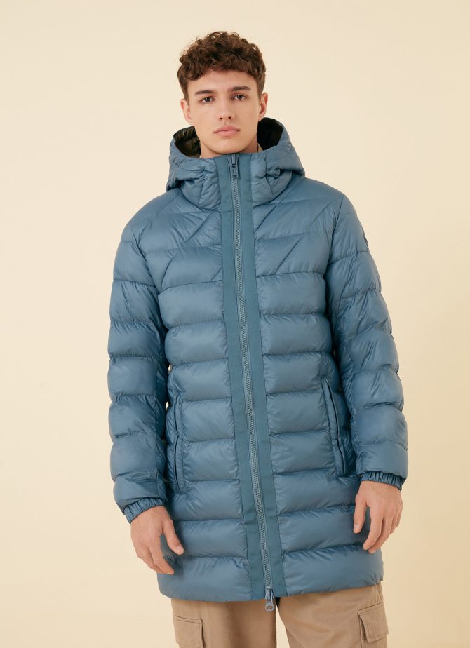 Recycled Essentials hooded long jacket - Image 3