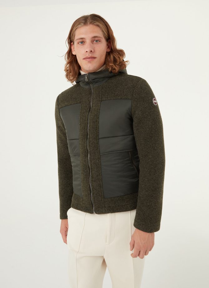 Wool cloth jacket with nylon inserts - Image 3
