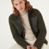Wool cloth jacket with nylon inserts