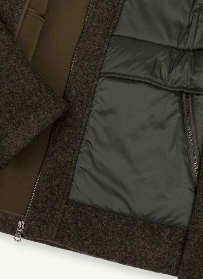 Wool cloth jacket with nylon inserts - Image 6
