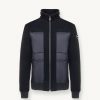 Wool cloth bomber jacket with nylon inserts - Image 4