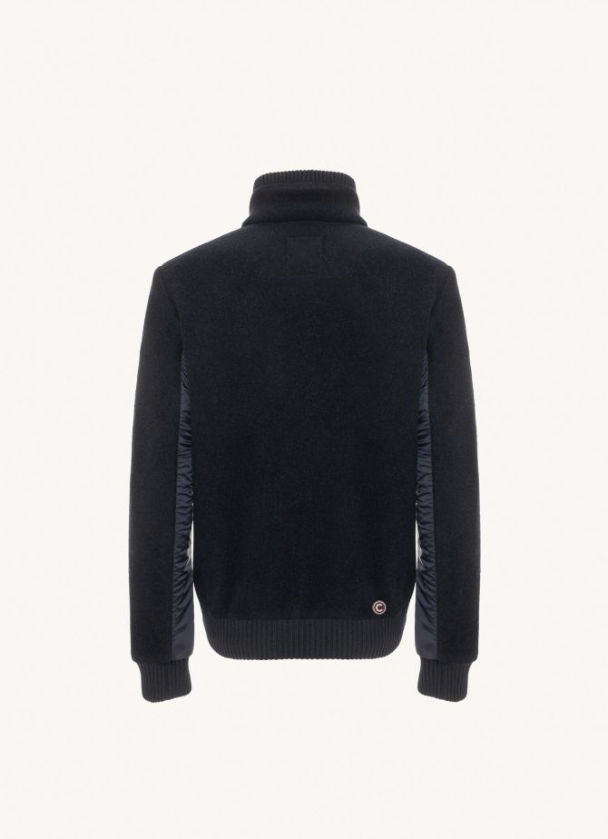Wool cloth bomber jacket with nylon inserts - Image 5