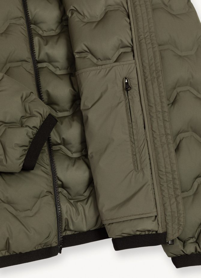 Quilted-effect down jacket with canneté ribbon - Image 6