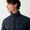 Quilted-effect down jacket with canneté ribbon - Image 3