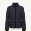 Quilted-effect down jacket with canneté ribbon - Image 4