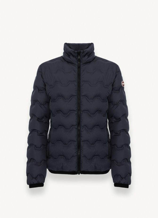 Quilted-effect down jacket with canneté ribbon - Image 4
