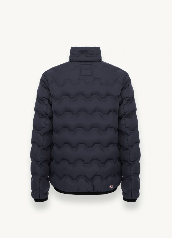 Quilted-effect down jacket with canneté ribbon - Image 5