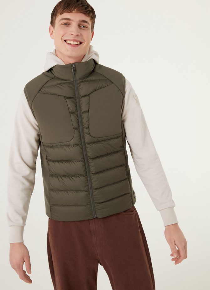 Down vest with double fabric - Image 3