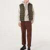 Down vest with double fabric