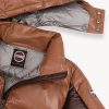 Down jacket with detachable hood in eco-leather - Image 6