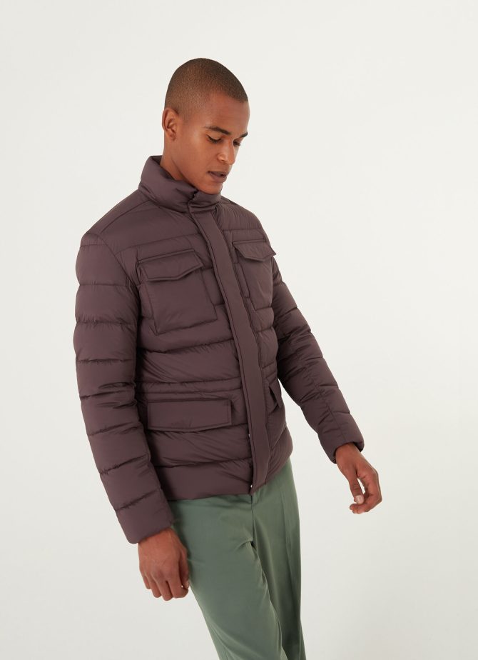 Stretch field jacket in multi-pocket down - Image 3
