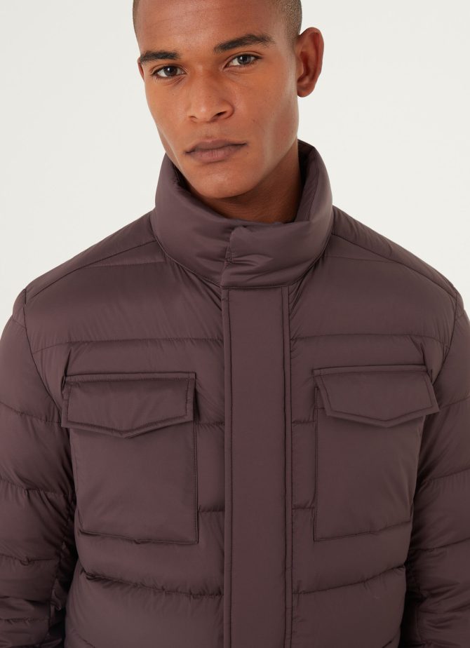 Stretch field jacket in multi-pocket down - Image 2