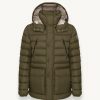 Medium length down jacket with detachable hood - Image 4
