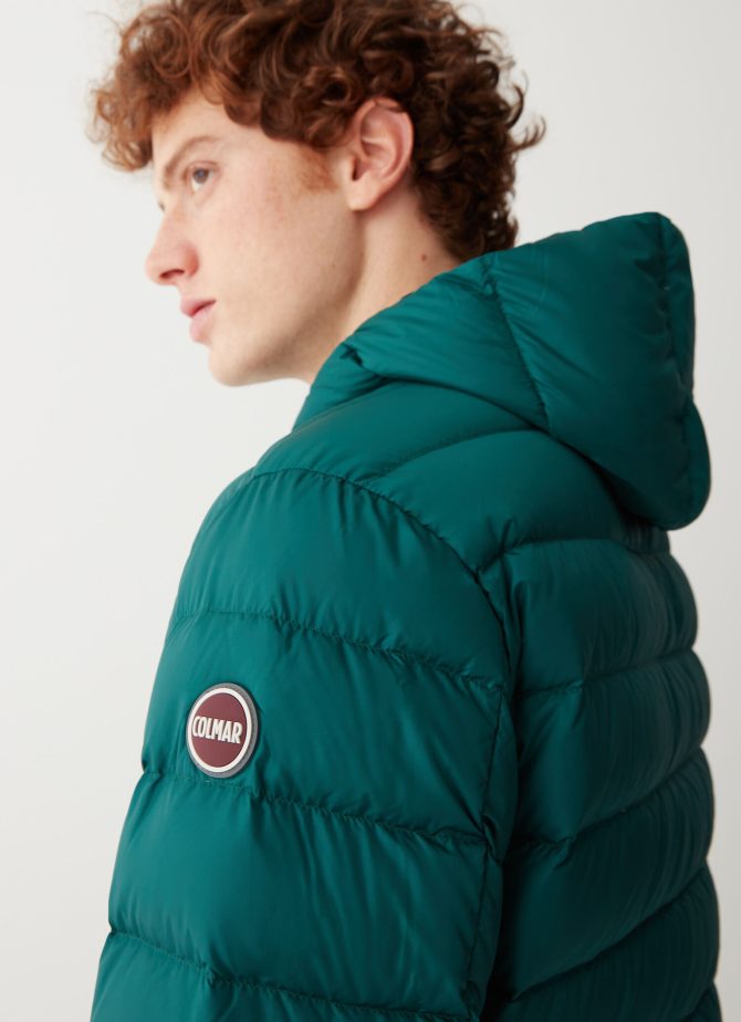 Sporty down jacket with fixed hood - Image 3