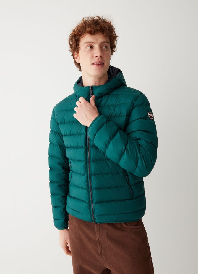 Sporty down jacket with fixed hood - Image 2