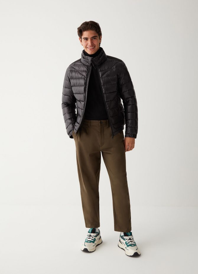 Glossy down jacket with matte ripstop details - Image 2