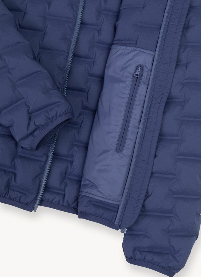 Quilted-effect down jacket with fixed hood - Image 6
