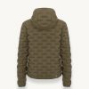 Quilted-effect down jacket with fixed hood - Image 5