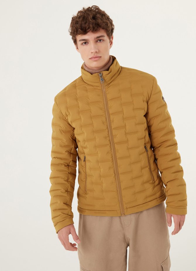 Quilted-effect down jacket without hood - Image 3