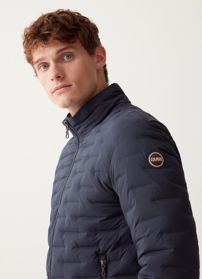 Quilted-effect down jacket without hood - Image 3
