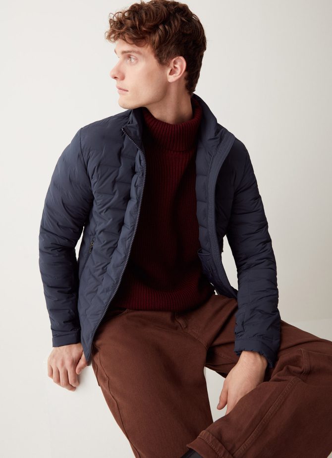 Quilted-effect down jacket without hood - Image 2