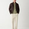 Opaque autumn down jacket with padded collar