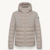 Down jacket with fixed hood in double fabric - Image 4