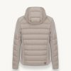 Down jacket with fixed hood in double fabric - Image 5