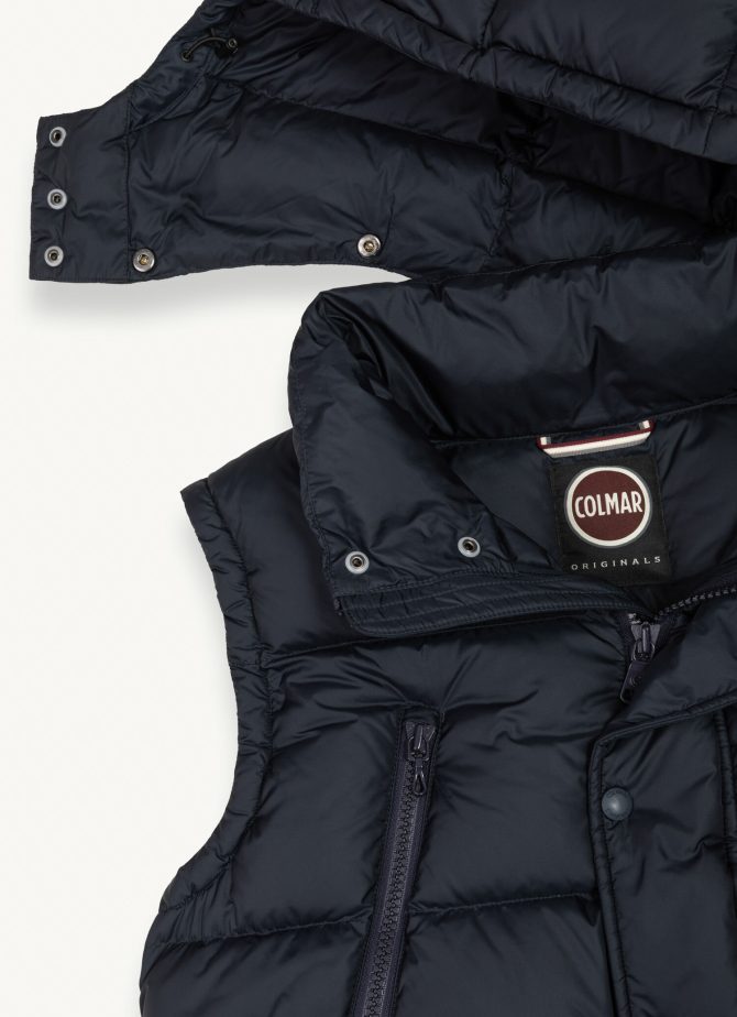 Oversized down vest with hood - Image 5