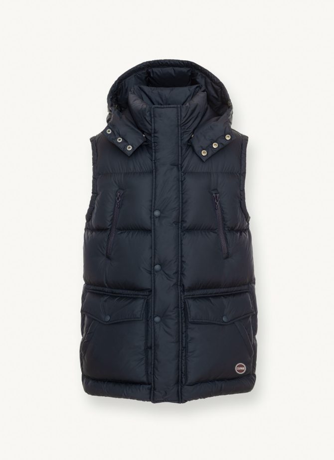 Oversized down vest with hood - Image 3