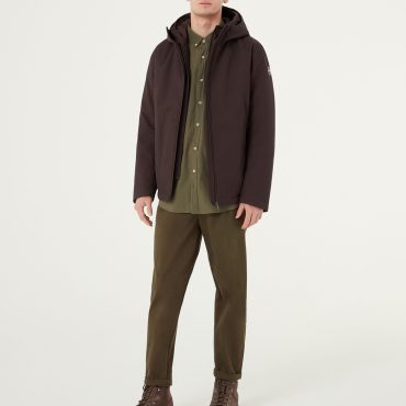 Padded jacket with double hood