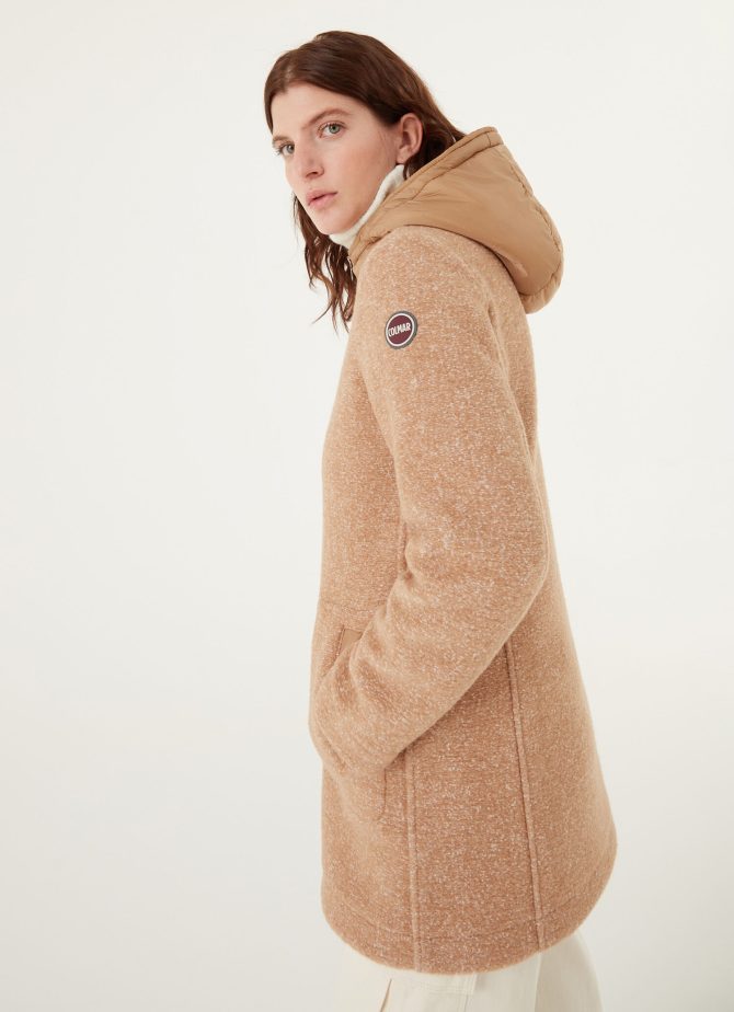 Hooded coat in woolen cloth - Image 3