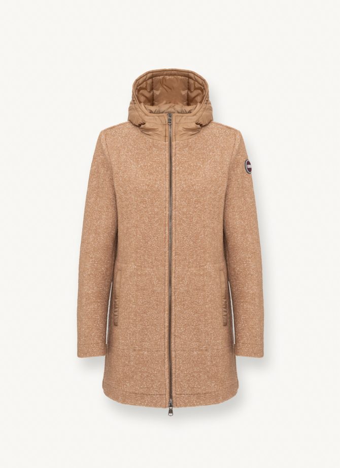 Hooded coat in woolen cloth - Image 4