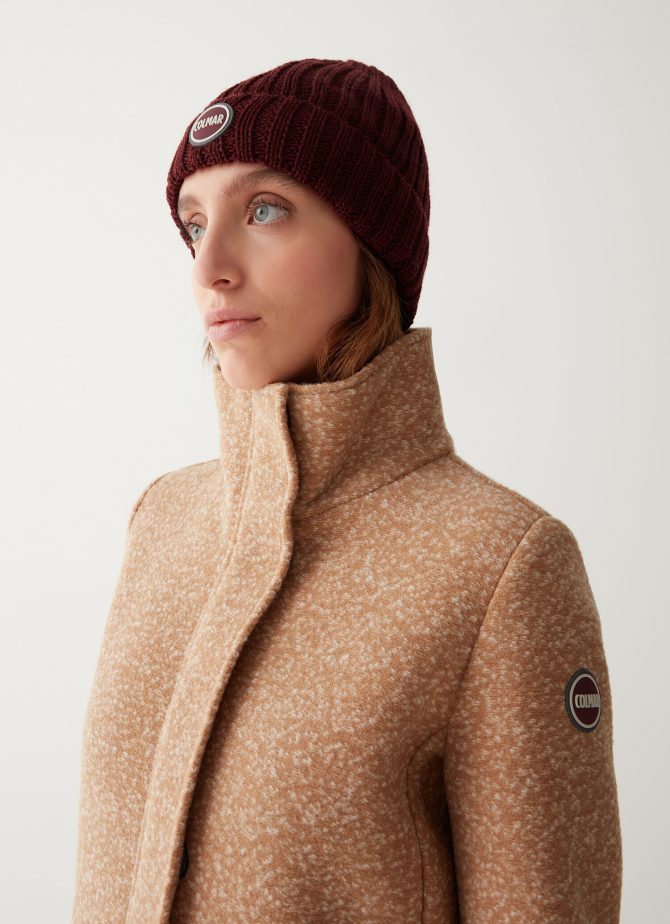 Coat with high collar in woolen cloth - Image 3