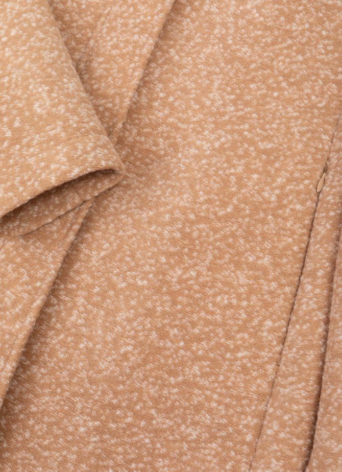 Coat with high collar in woolen cloth - Image 6