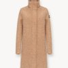 Coat with high collar in woolen cloth - Image 4