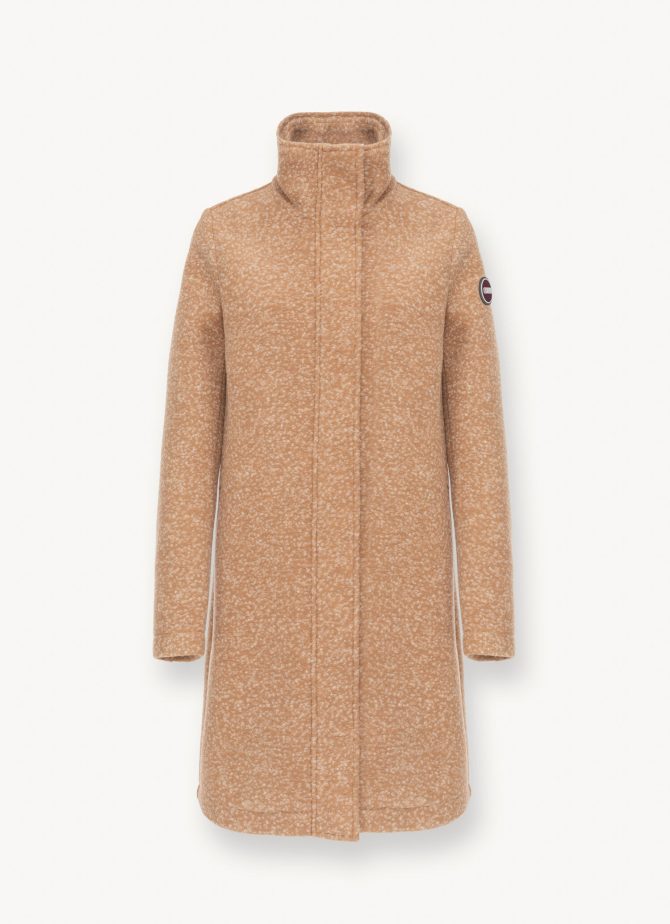 Coat with high collar in woolen cloth - Image 4