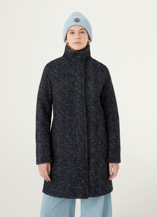 Coat with high collar in woolen cloth - Image 3