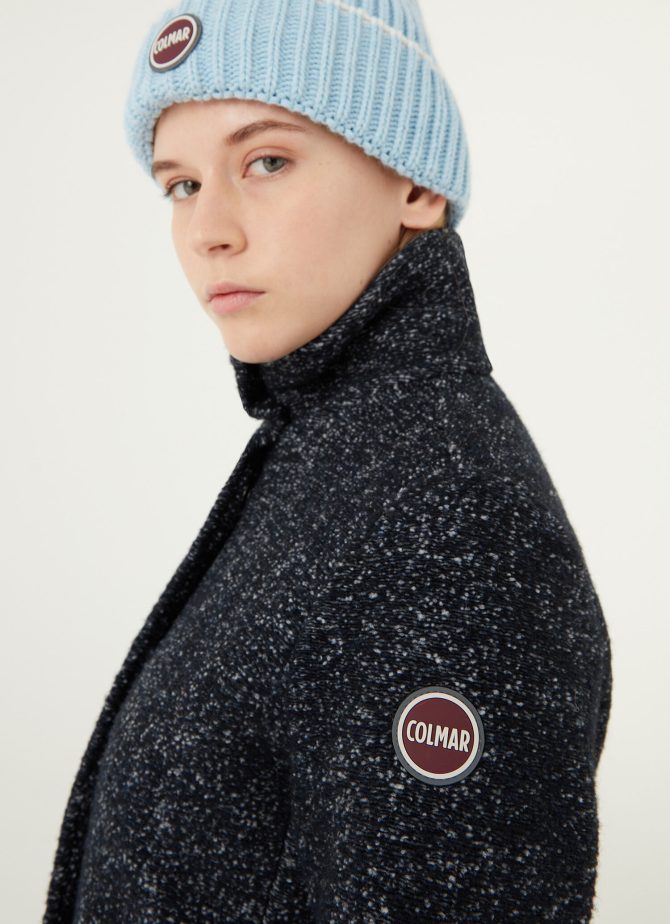 Coat with high collar in woolen cloth - Image 2