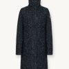 Coat with high collar in woolen cloth - Image 4