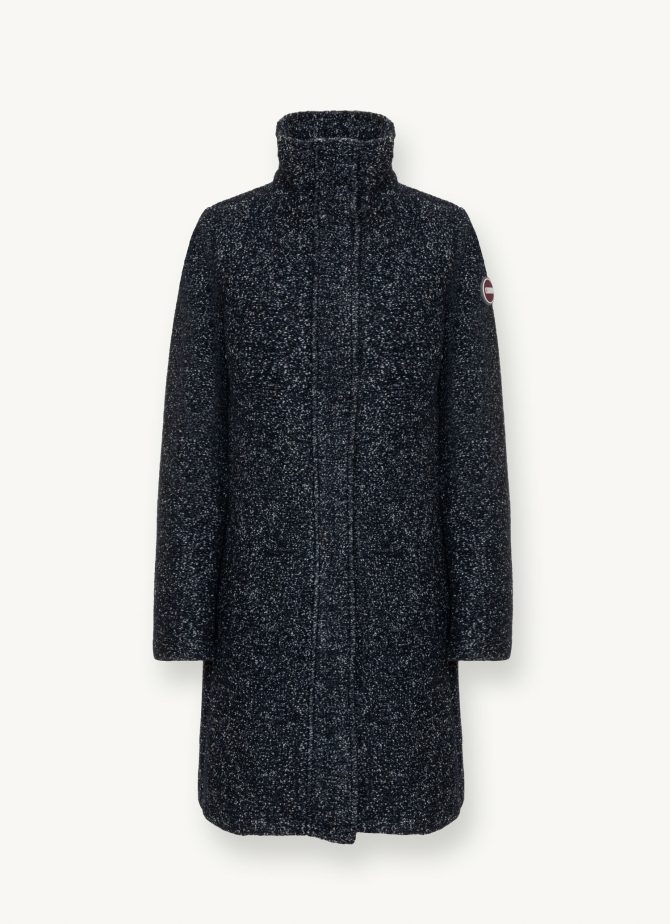 Coat with high collar in woolen cloth - Image 4