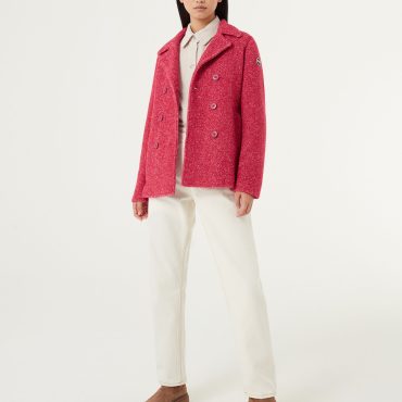 Double-breasted jacket in woolen cloth